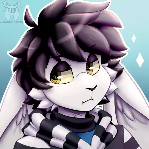 Angsty Bunn.. (Art by me:@Fleurfurr on Twitter!!) by Fleurfurr