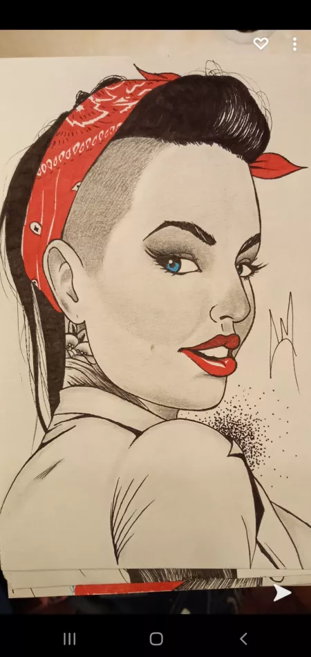 Animated drawing of Christy Mack by SirChanceMan