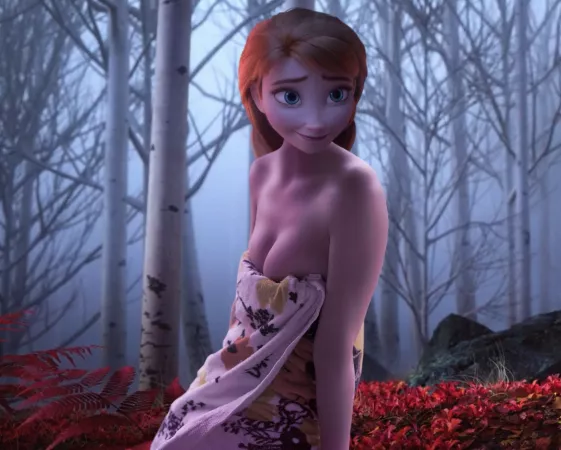 Anna in the Northuldra forest. (Rastifan) by Rastifan