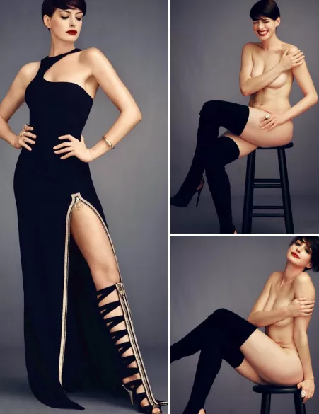Anne Hathaway topless Harper’s Bazaar shoot by Fun-Size-3560