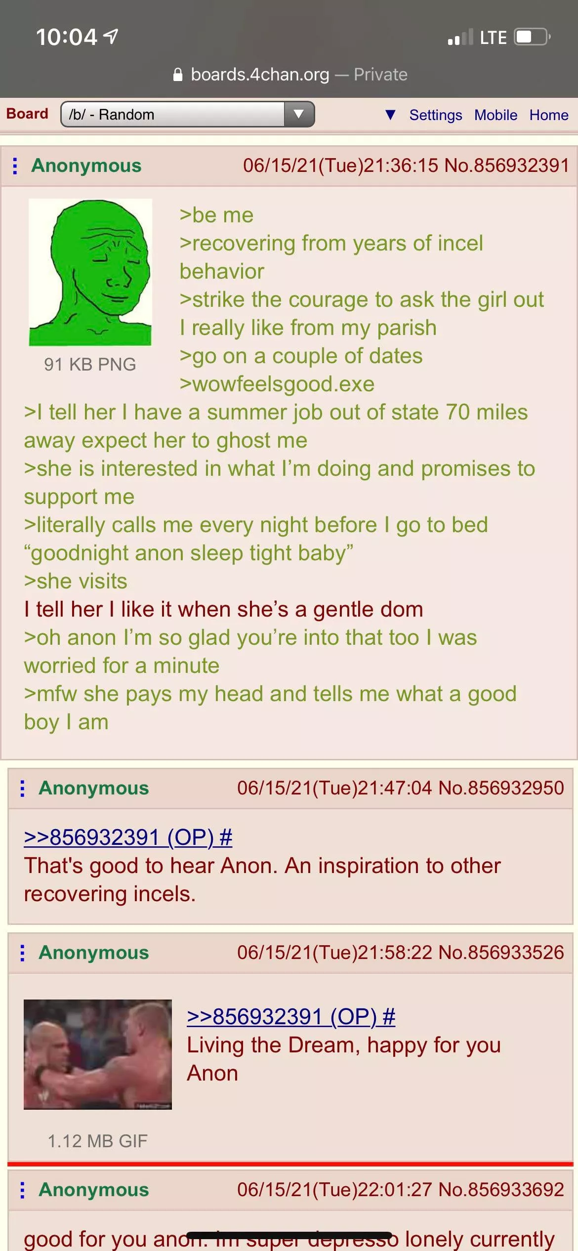 Anon makes it. posted by TheMorbidToaster