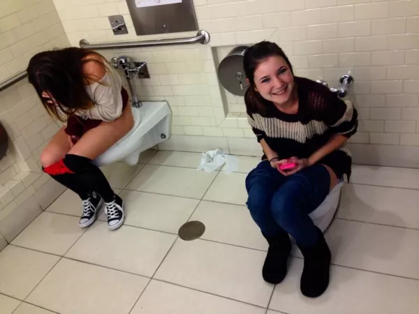 Another bathroom with no stalls by CatpainTpyos