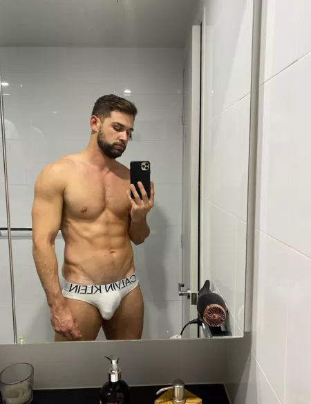 Another day, another white pair of briefs by ImpressiveSecret