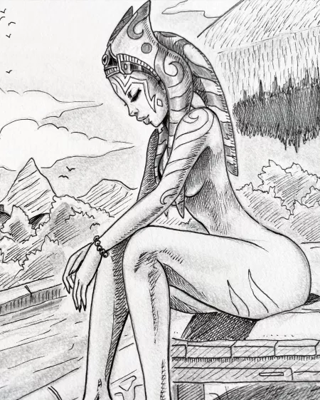 Another holiday drawing in turkiye 🇹🇷 Yesterday was raining so I stayed in the hotelroom and drew this sexy Niisha, chilling on the pool 🤓💦 (darko_tattoo) by Darko_tattoo