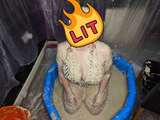 another messy shoot done tonight. 5 big buckets of porridge *face on profile* by MistressLeenaUK