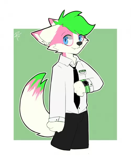 Another Office Dog (Art by me @Jax_Collie) by Frizzeldz