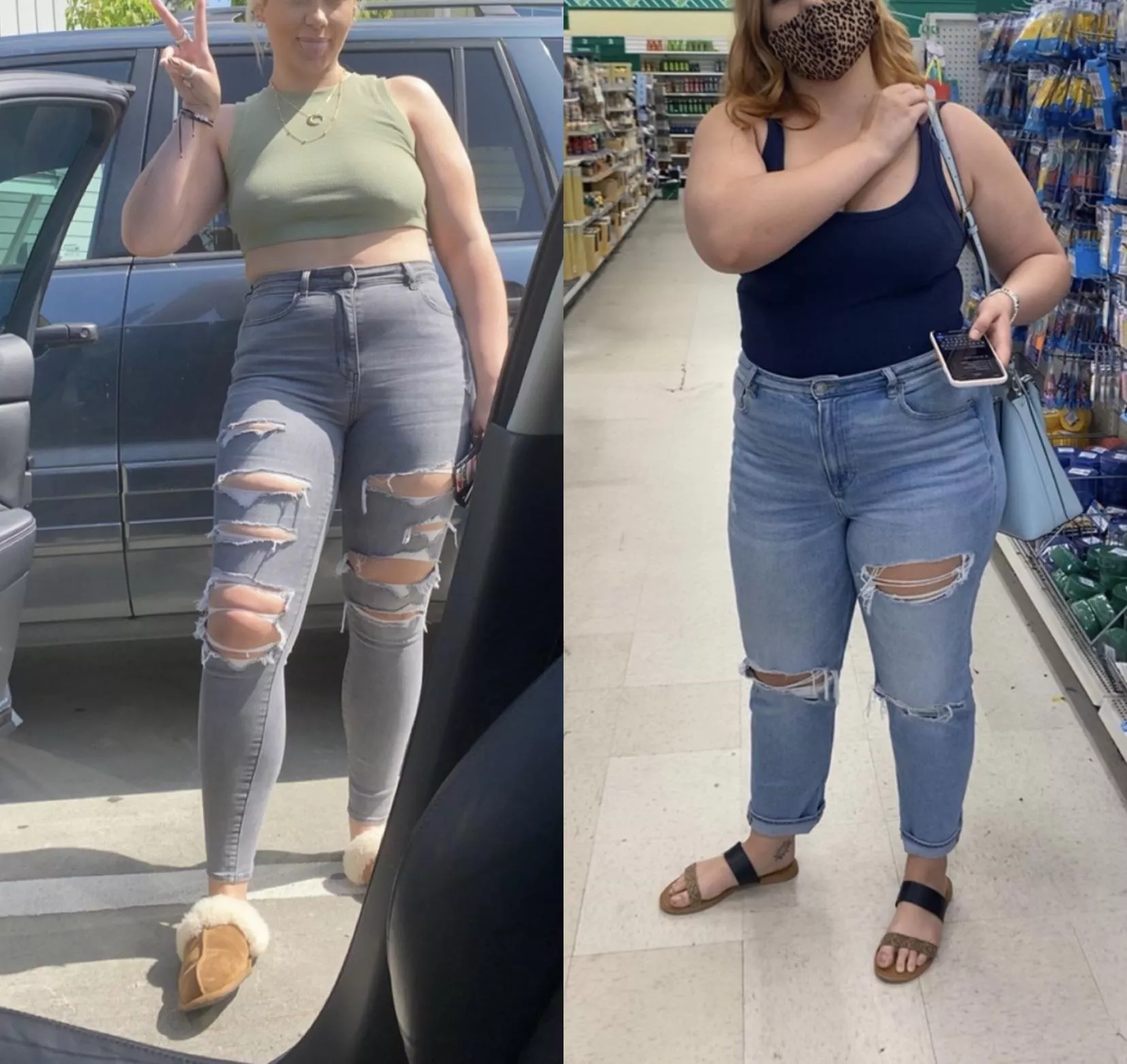 Another side by side of my gf, ready for holiday weight posted by Thefatrat47