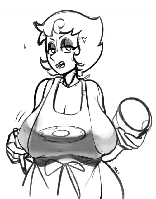 Another Starbucks meme sketch featuring Pearl (art by Madheaven) by renegade_zibit