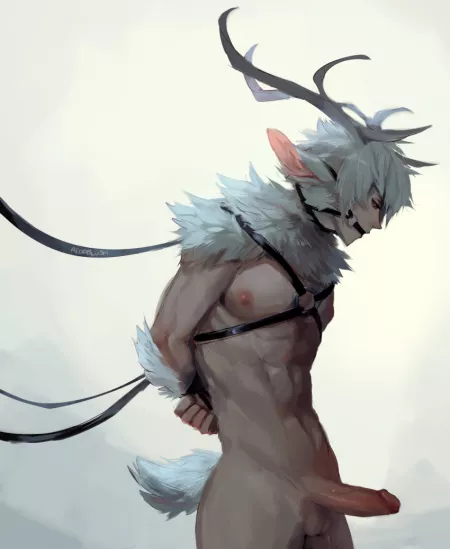 Antler boy tied up (Reddblush) by [deleted]