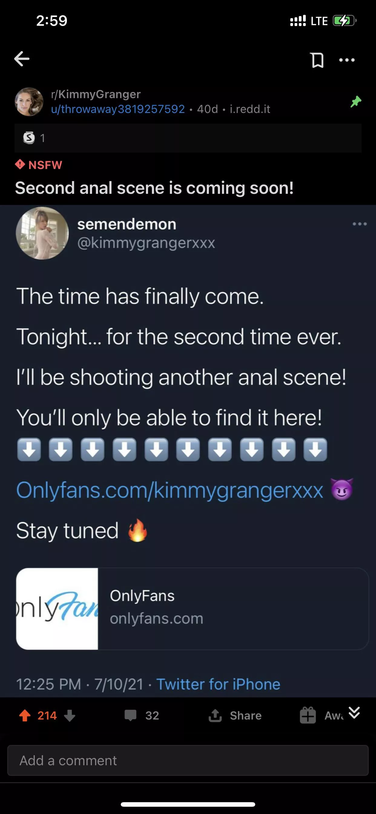 any news about new anal scene ? it’s been 40 days now posted by we_sam96