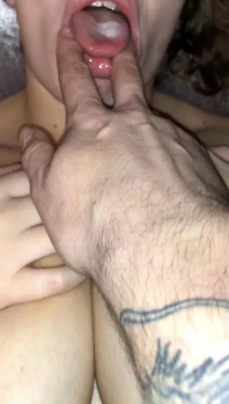 Any volunteers to feed me their cum too? 🥵 I want my mouth filled! by sluttygfandbf