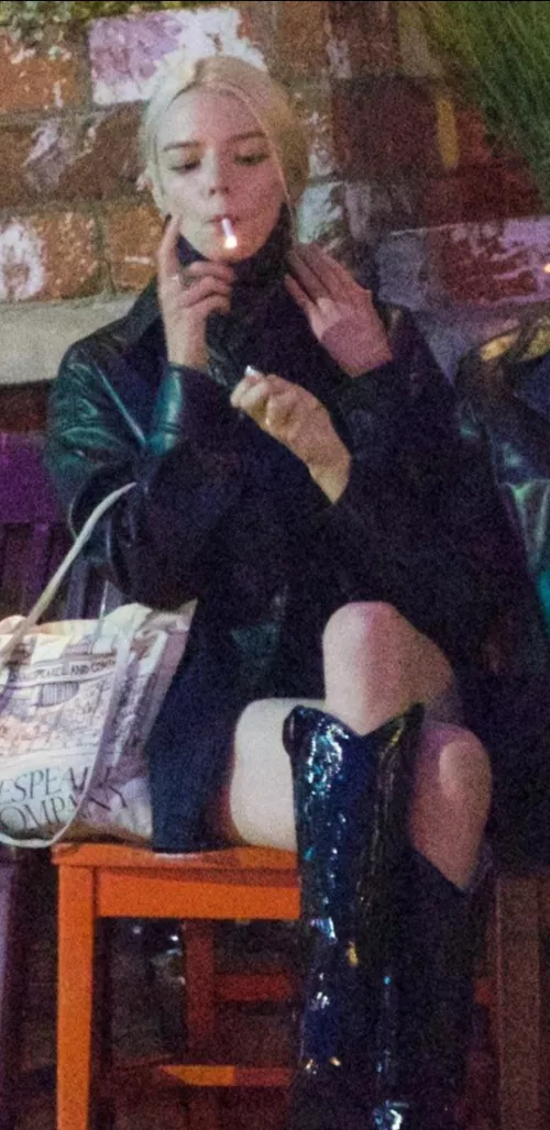 Anya Taylor Joy smoking IRL by Ahenze85