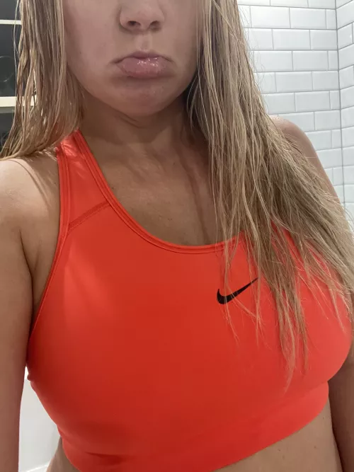 Anyone else get sad putting a bra on for the day? Cheers to Friday Eve and a free titty weekend! 😂 by bella8719