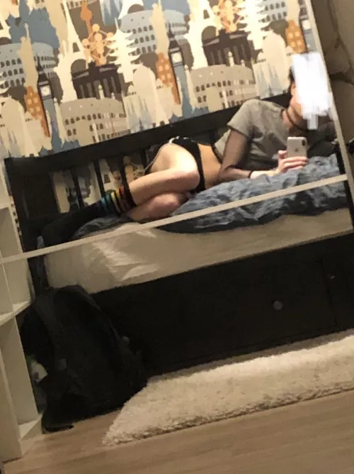 Anyone else just lay on the bed sometimes just to feel all cute and cuddly? by Femmkat