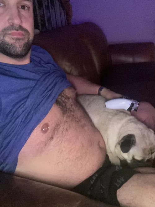 Anyone else want to be on my lap while I gayme? by JustAnotherCub