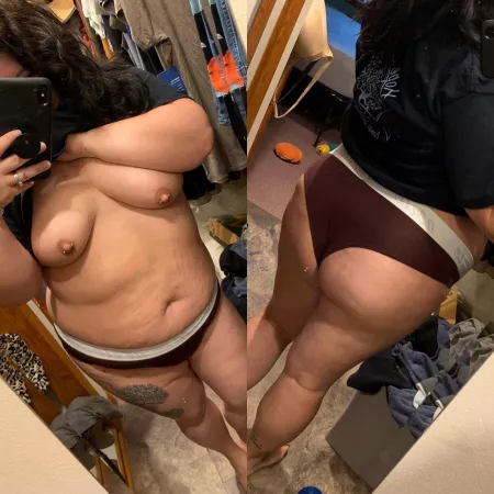 Anyone looking to trade and stroke together? This is my super sexy 29 year old bbw wife. Show offs and bi a plus. Sample gets reply, Kik is sihank2019 by chubbywifelife