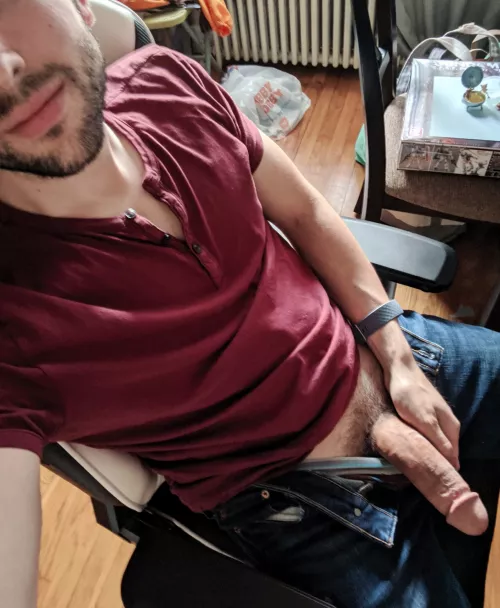 Anyone wanna crawl under my desk While I game? by SleepyWoofBoy