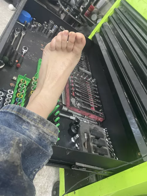 Anyone want to come worship my after work 👣 by cheftwon