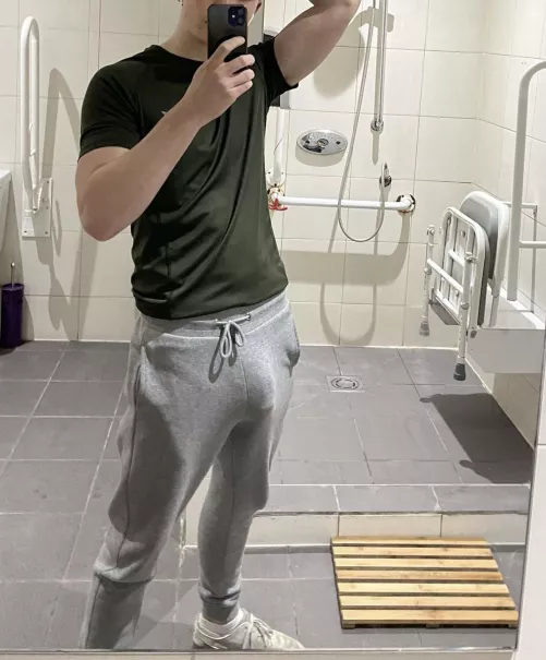 Are grey sweatpants a good idea for the gym? by I_show_off