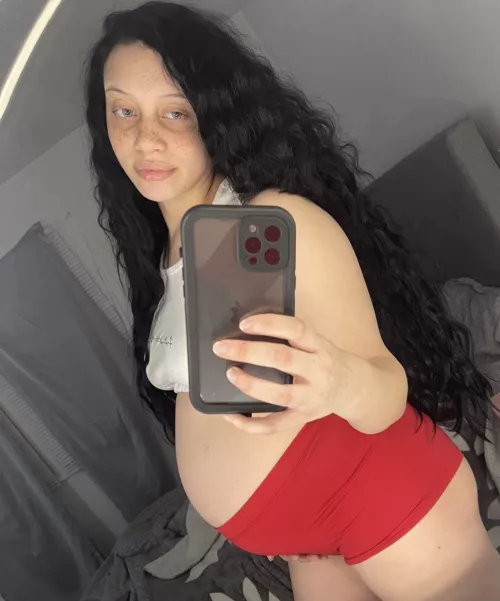 Are you obsessed with my bump as much as me? 33wks 5d by Therealmilakae