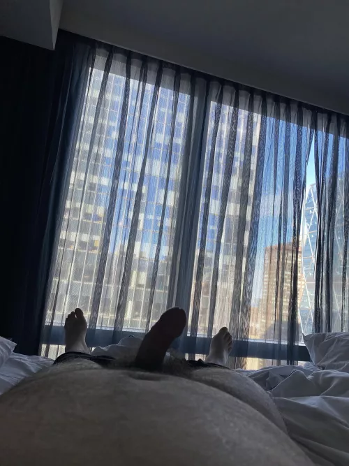 Are you okay if we let the NYC office workers see us through the window? by fuzzybigggs