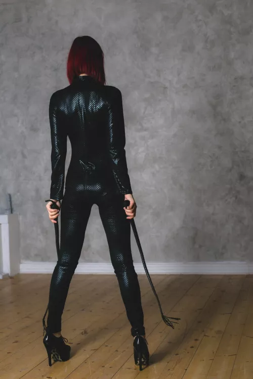 Are you ready to be whipped with my short twin whips? This is just the beginning after them will be long. One of my first photos with these whips. And I really like it, even though it's old. by Mistress_Priest