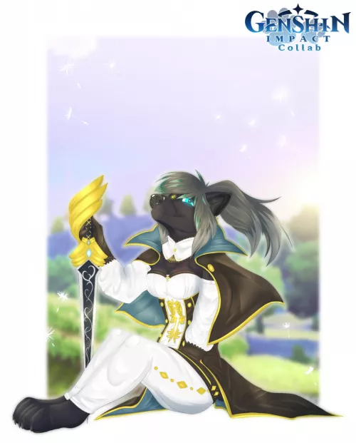 Art for Genshin Impact collab [by me, Jay_Lee_San on FA] by JayLeeBL