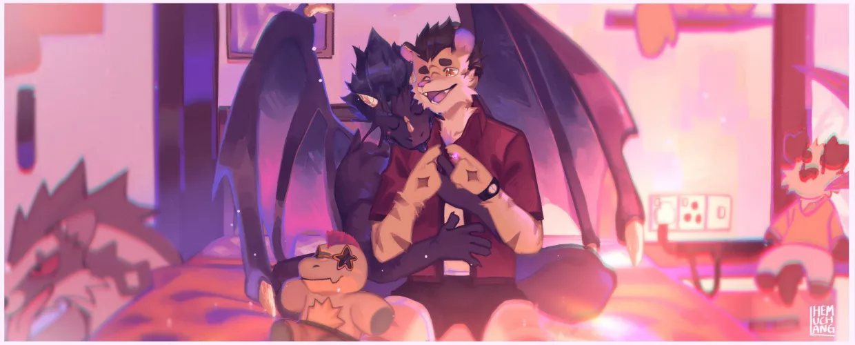 art for my bf and i from @hemuchang on twitter! by Zaajdaeon