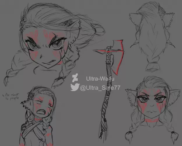 [Art] Goblin Barbarian by hakeador3000