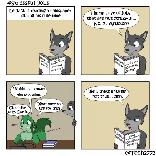 Artist can get stressed out too qwq (@Tech2772) by Tech2772