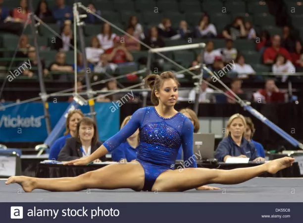 Artistic gymnast Alaina Johnson spreading her legs by star_form_tree