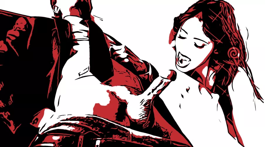 As the vampire whispered, the ecstasy of prey shook in him. His heart thundered as he surrendered to her. [dark fantasies] by songtothedarkness