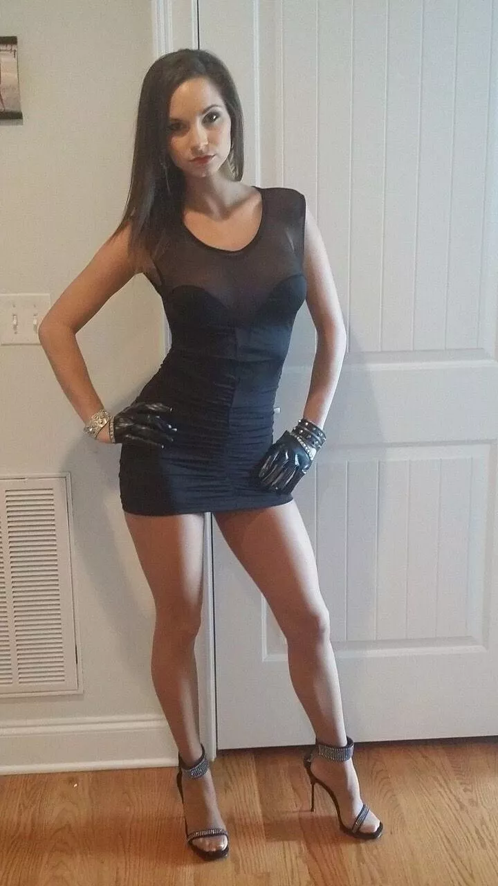 Ashley in her black dress and hose posted by Hot_Recording1521