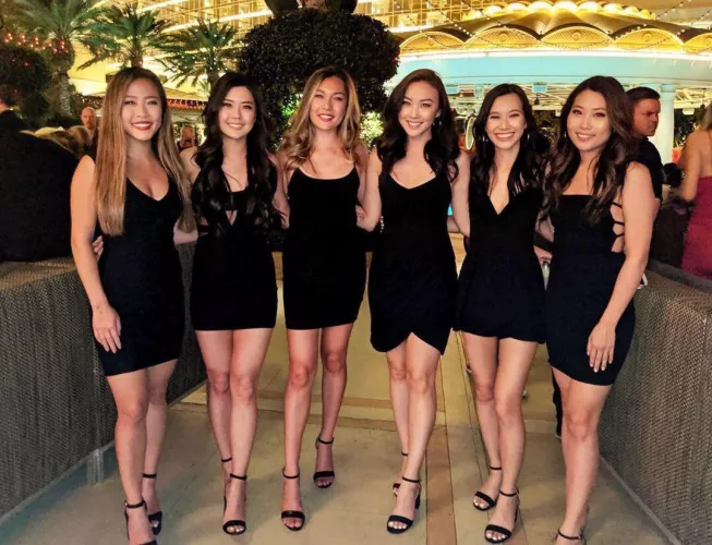Asian Ladies in Black Dresses by yunaX2
