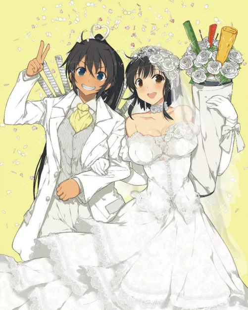 Asuka and Homura get married [Senran Kagura] by MillionHypotheses