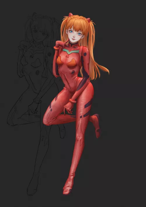 Asuka Langley Soryu plugsuit by Mindy Tsai by dovetek853