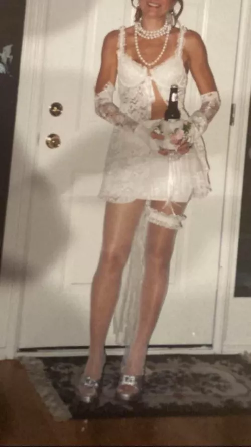 At end of Halloween party down to heels stockings garter and thong. Then after party started by Slim-shady59