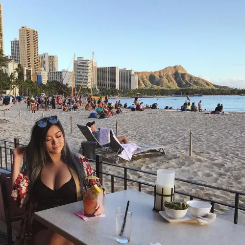 At the beach