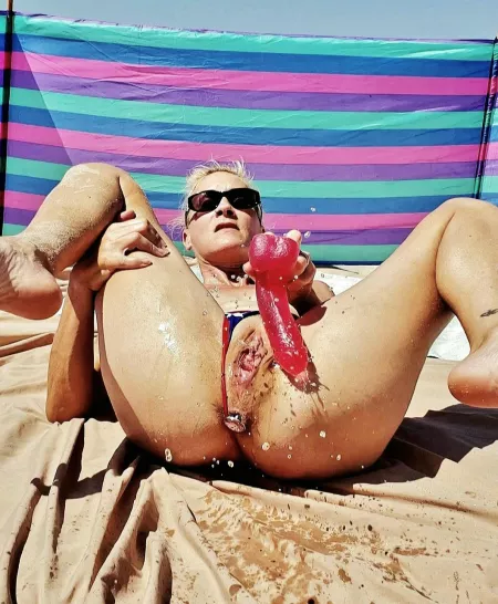 At the beach..just couldn't STOP gushing 😎💦🍑💦 by FantasyMilf67