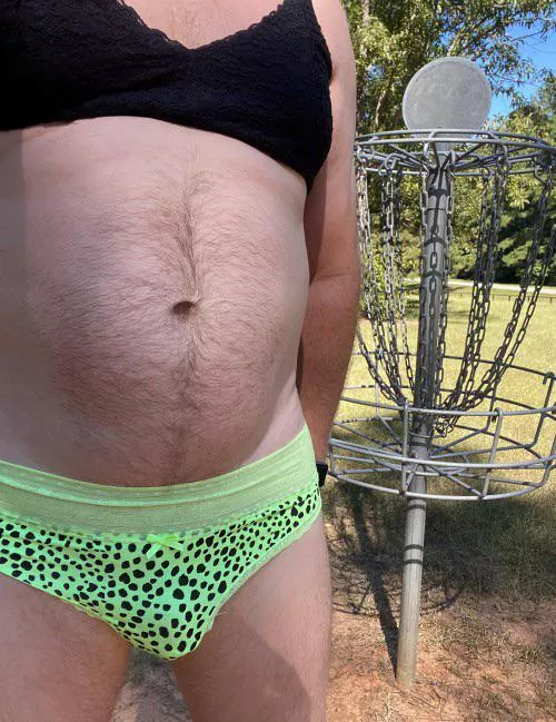 At the park in my bra and panties by Pantymanlover789