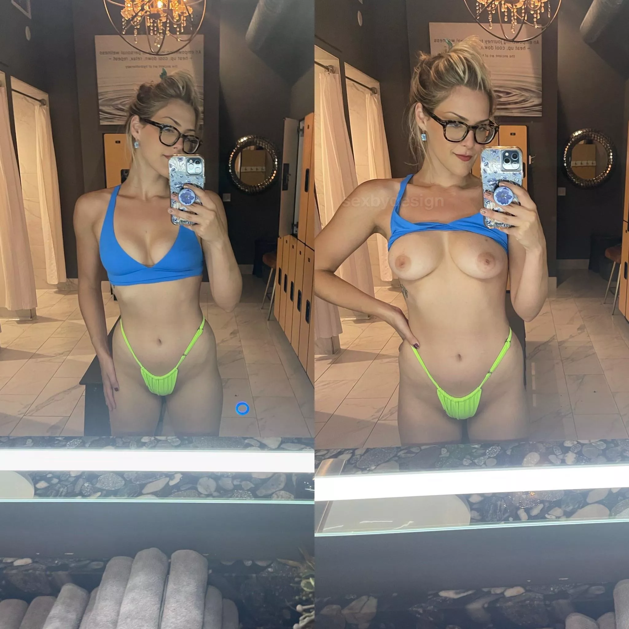 At the spa, trying to help you relax 😘 posted by sexbydesign