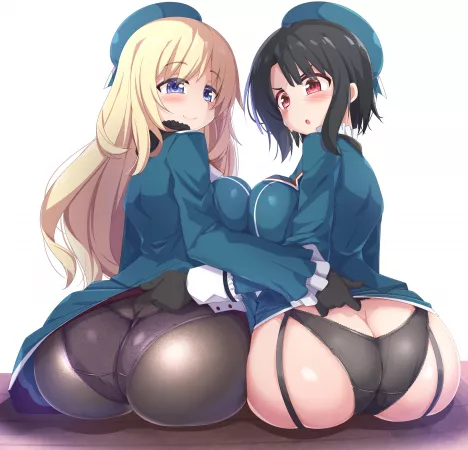 Atago and Takao Dress Uniform Booty by sequence_string