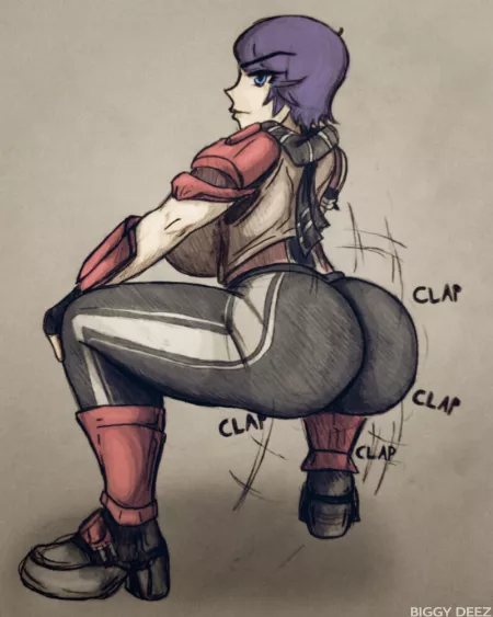 Athena Throwin' it Back (My Art) by BiggyDeez