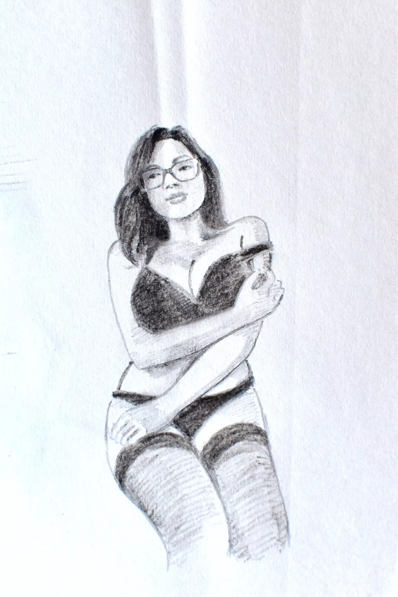 Attempted to draw tessa with charcoal posted by uberbobbydraws