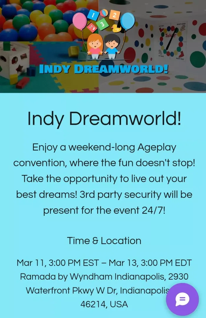 Attention ageplayers!! There's a new hotel takeover convention happening in Indianapolis in march!! posted by catalina_rae