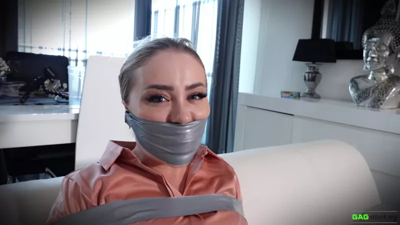 Aubrey - Secretary in Tape Bondage ( GagAttack.nl / GagAttack.org ) by Gag__Attack