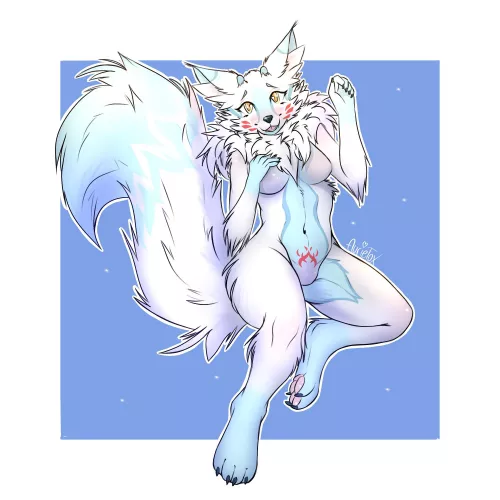 Aurora the arctic fox (Made by me) by FroofyFroof