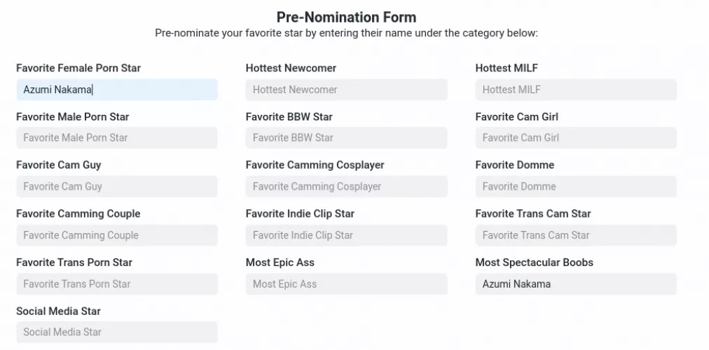 AVN Awards: Pre-nominate Azumi Nakama (Favorite Female Porn Star & Most Spectacular Boobs)! LINK IN COMMENTS