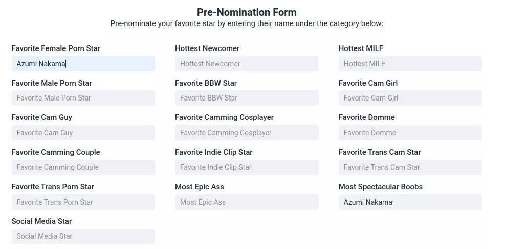 AVN Awards: Pre-nominate Azumi Nakama (Favorite Female Porn Star & Most Spectacular Boobs)! LINK IN COMMENTS posted by witt89genstein