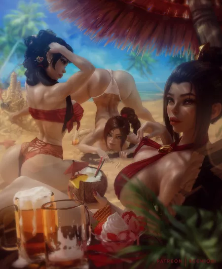 Azula, May & Ty Lee [EcchiOni] by Exotic-Reason6273